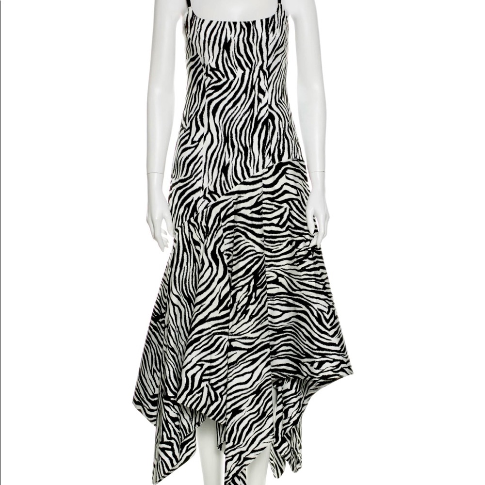 SOLACE LONDON BUSTIER PRINTED DRESS NEW W TAGS